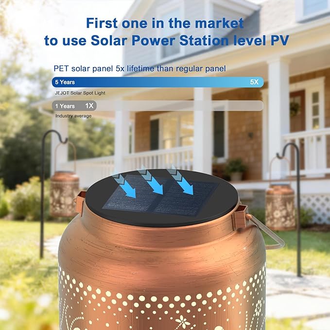 JEJOT Dragonfly Solar Lanterns Outdoor Waterproof, Mothers Day Gifts, Birthday Gifts for Women Mom Grandma,Metal Hanging Solar Lantern for Yard,Garden,Porch Landscape Deconrations-2 Pack
