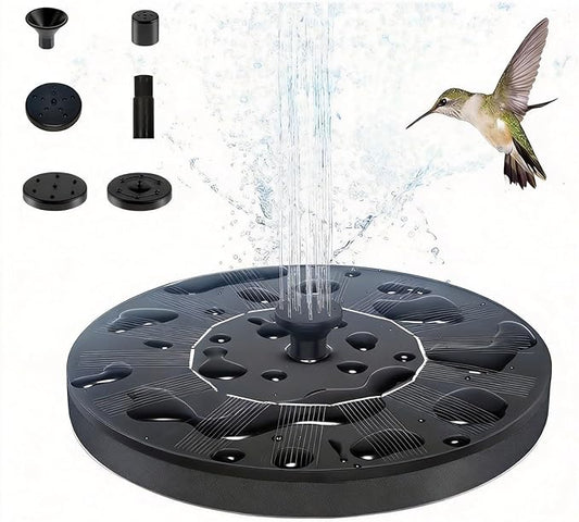 Honche Solar Powered Floating Fountain Water Pump for Bird Bath, Garden, Pond, Pool, Patio, Black-16cm-new