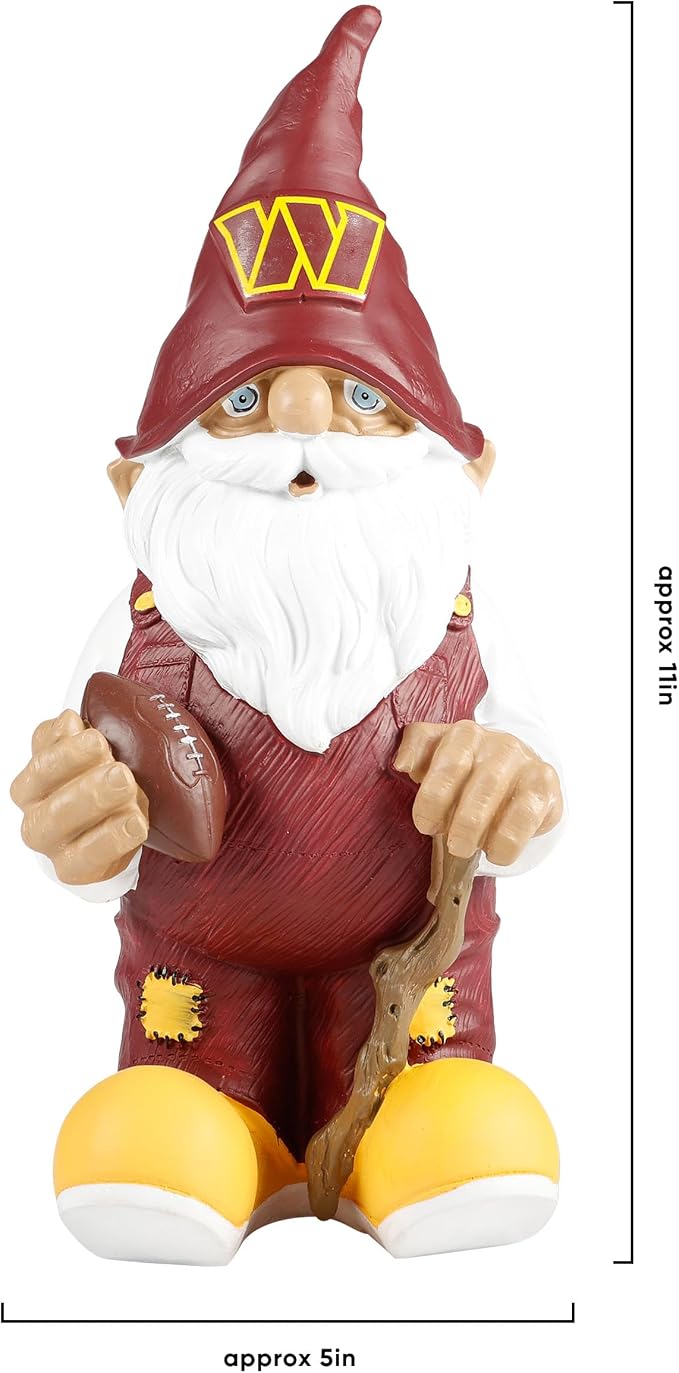 NFL Resin 11.5" Team Logo Outdoor Garden Statue Gnome