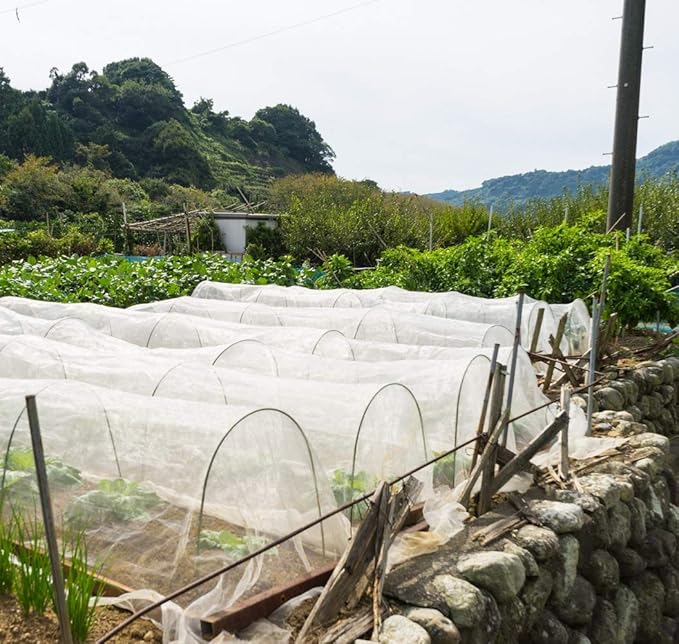 Garden Insect Netting Pest Barrier: 10'x35' Bug Netting for Garden Protection Mosquito Net Fine Mesh Cicada Tree Net Greenhouse Row Cover for Crops Plants Vegetables Flowers Fruits Silver