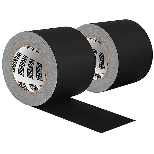Lockport Black Gaffers Tape 4 inch x 30 Yards - 2 Pack Pro Black Gaff Tape - No Residue, Water Resistant, Non- Reflective, Easy Tear - Multipurpose Photography, Filming, Stage, Production, and More