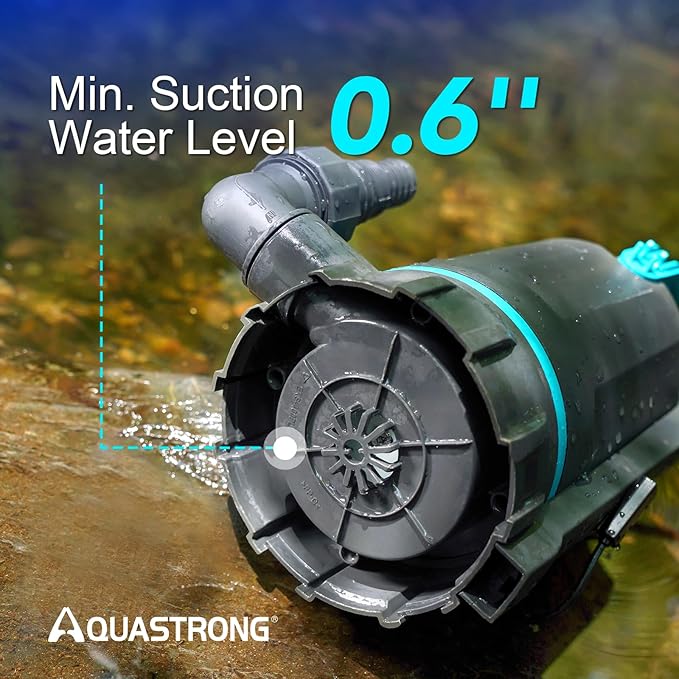 Aquastrong Automatic Sump Pump, 1/2 HP 3159 GPH Submersible Water Pump, Utility Pump High Flow Water Removal for Swimming Pool, Garden Pond, Basement, Window Wells with 10ft Long Power Cord