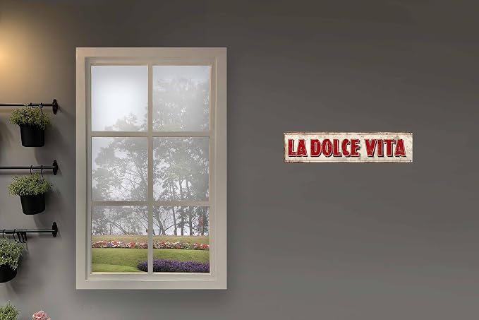 Vintage Tin Sign Retro Metal La Dolce Vita Signs For Home Decor Stylish Wall Art Plaques Gift For Home Bathroom Kitchen And Gothic Wall Decor In Every Room 4x16 In