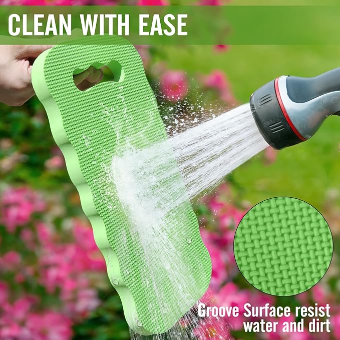Altdorff Thick Kneeling Pad 2 Pack, Waterproof, Comfortable Garden Kneeling Pads Stain Resistant, Multi-Functional Kneeler Pad for Gardening, Baby Bath, Yoga, Praying and Exercise (Green)