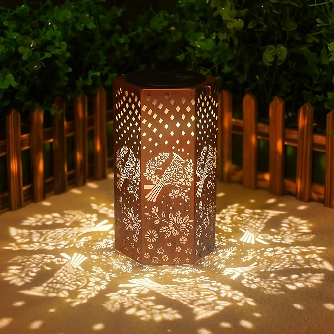 Eandisom Cardinal Bird Solar Lantern Gifts for Women Mom Grandma