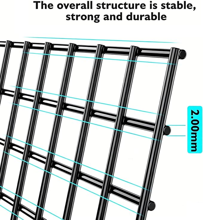 (4 Packs) Plant Protectors from Animals, 14.8" Lx14.8 Wx15.7 H Heavy-Duty Large Wire Plant Cages, Keep Rabbits Out for Vegetables, Shrubs & New Plants