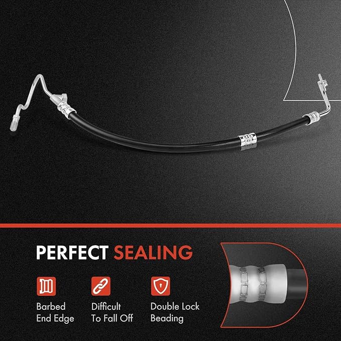 A-Premium Power Steering Pressure Hose Line Assembly Compatible with Dodge Journey 2011-2019, 3.6L, with O-ring, Pump to Rack/Gear