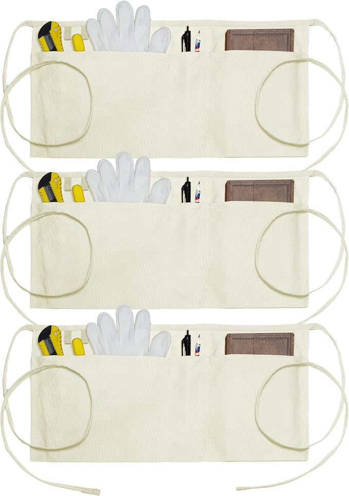 Canvas Work Waist Apron with 3 Pocket
