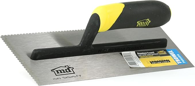 M-D Building Products 20060 3/32 in. x 3/32 in. x 3/32 in. Premium Flat V Notch Trowel