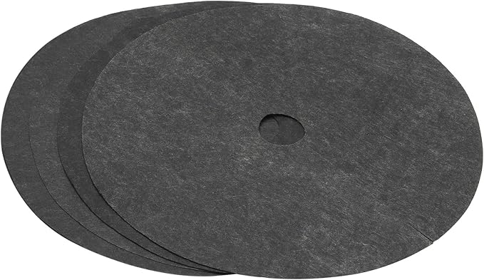 MECCANIXITY Tree Mulch Ring 20.5" Nonwoven Tree Protector Mat Plant Cover for Weed Control Round Weed Barrier Black 4 Pack