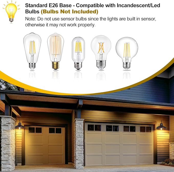 TOBUSA 2-Pack Dusk to Dawn Outdoor Wall Lights, Waterproof Farmhouse Gooseneck Barn Lights, 11.5'' Oil-Rubbed Brown Outside Wall Sconces for House, Porch, Garage