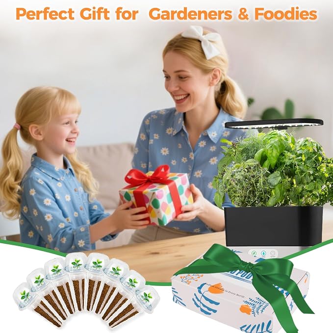 Cilantro Seed Pods Kit Hydroponic - Refill Herb Pod for All Indoor Garden, 8 Grow Pods with Seeds of Cilantro & Plant Food, Compatible with All Hydroponics Growing Systems