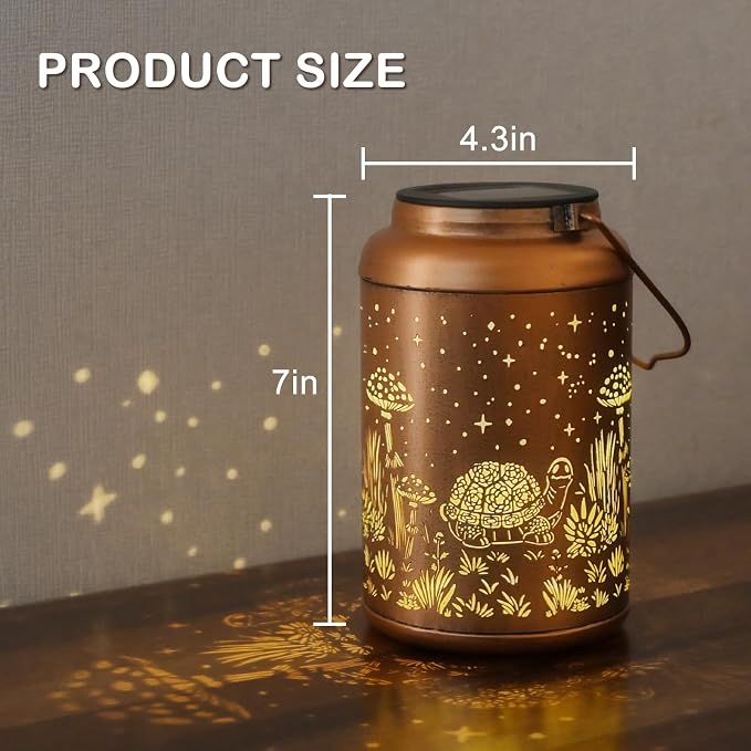 Cawalap Birthday Day Gifts for Women, Turtle Solar Lanterns Outdoor