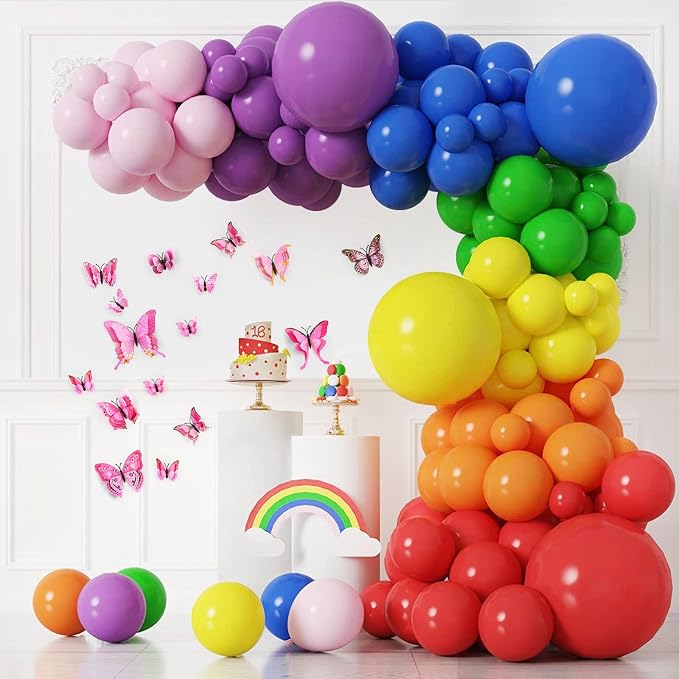 SAOROPEB 3D Butterfly Wall Decor, 24 Pcs Double Layer Butterfly Decorations for Party Decorations Locker Decor Refrigerator Decal, Reusable (Pink)