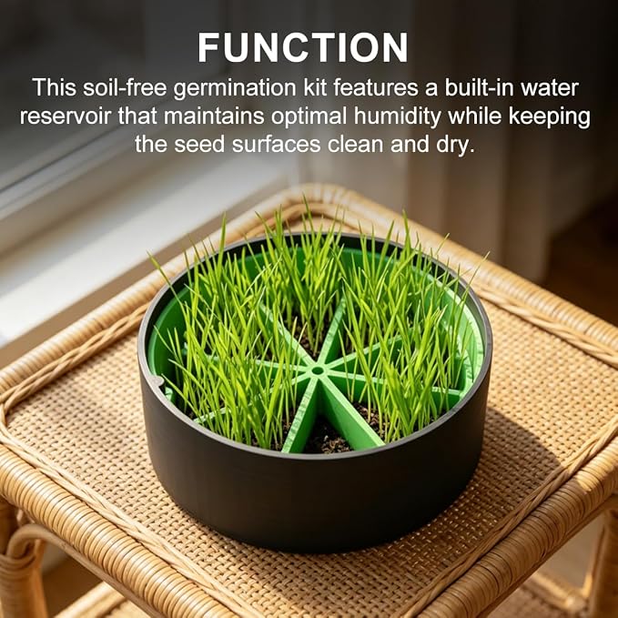 MOTOQUEEN Smart Germination Kit,Reusable,Soil-Free Seedling Tray with Built-in Water Reservoir,Designed for up to 8 Seed Varieties