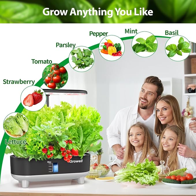 Growell 280Pcs Hydroponic Pods Kit, 140 Grow Sponges with 140 Pod Labels, Hydroponics Supplies, Grower Pods Refill Compatible with AeroGarden & Most Growing System, Seed Starter Pods for Indoor Garden