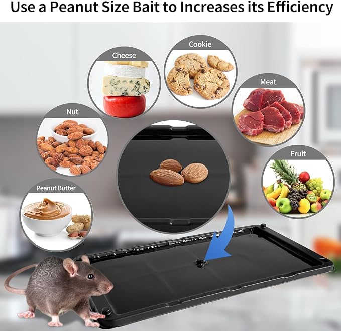 LULUCATCH Sticky Mouse Trap, 600 Pack Large Glue Traps, Pre-Baited Heavy Duty Non-Toxic Bulk Glue Boards Mouse Traps Indoor for Mice, Snakes, Rat, Insects, Cockroaches & Spiders, Pet Safe Easy to Use