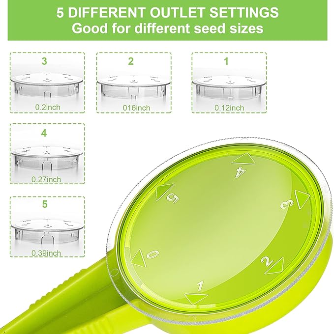 8 Pack Sowing Seed Dispenser Seeder Sower Planter Set, Handheld Mini Seedlings Dibber and Widger Garden Hand Tool, Ideal Gardening Tools for Small Seeds of Flowers, Vegetables