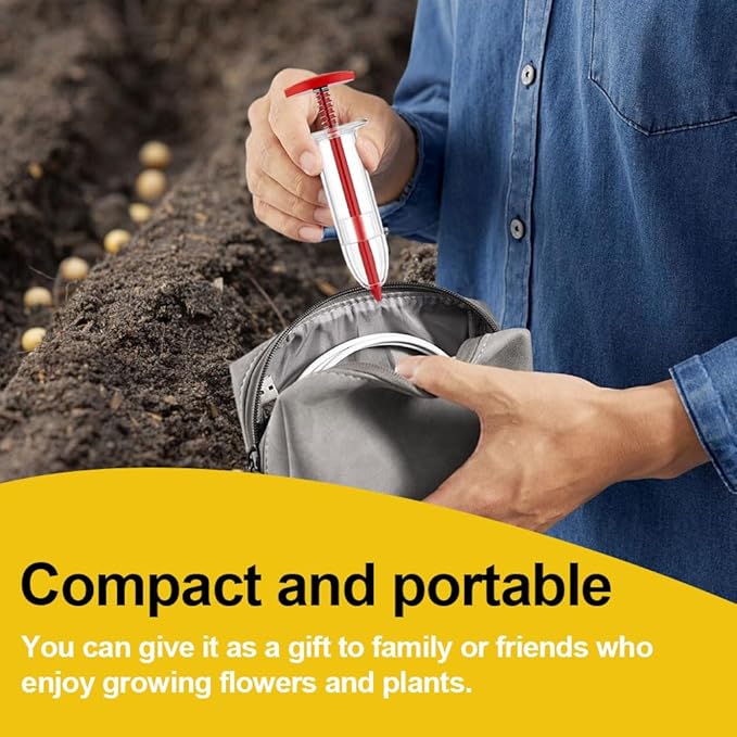 AIIONP 6 PCS Mini Seed Spreader, 2026 Premium Mini Sowing Seed Dispenser, Small Seed Planter Tool, Manual Seedlings Dibber and Widger Set, Seed Sower Spreader Handheld for Tiny Seeds (Set D)