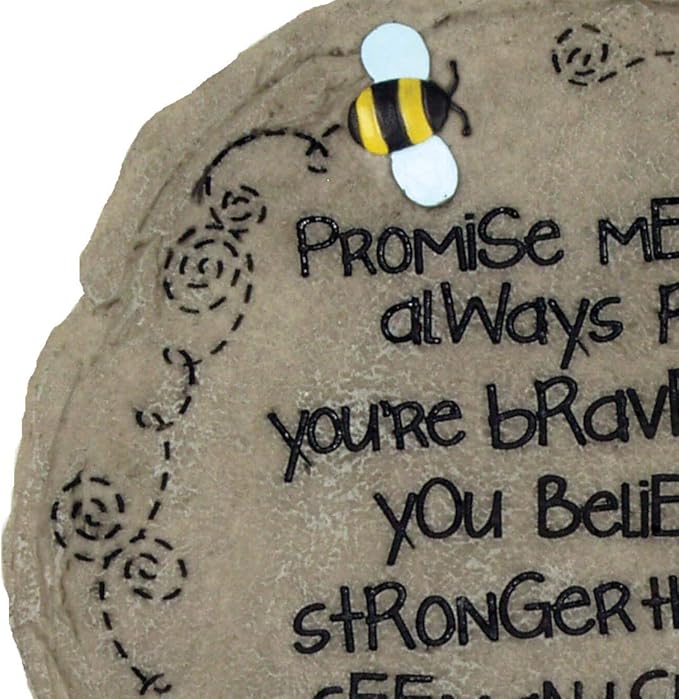 Spoontiques - Garden Décor - Promise Me Stepping Stone - Decorative Stone for Garden