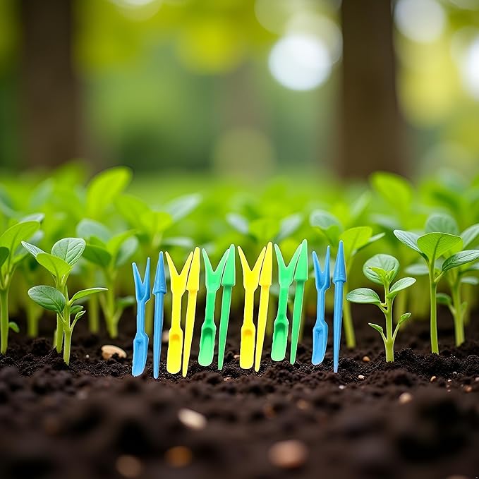 6 Sets Multicolor Planting Seedlings Dibber Widger Garden Tool Plastic Widger Seed Seedlings Dibber Sowing Digging Tool Garden Tool Sets Transplanting Planting Tool