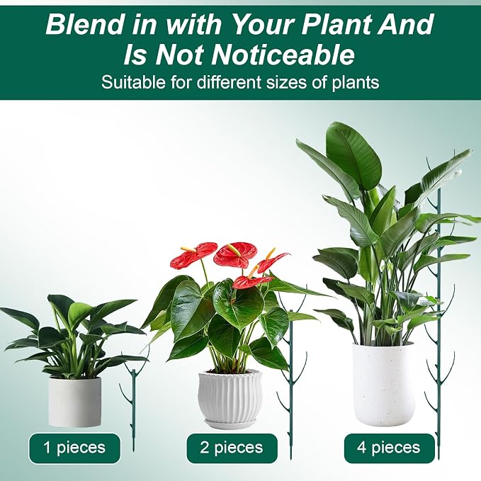 5 Pack Monstera Plant Support Moss Poles for Climbing Plants Moss Stick Pins Plant Stakes Climbing Plant Hook to Hold Plant Together Moss Pole for Support Tall Potted Plants Outdoor