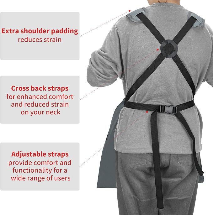 Gardening Apron with Pockets for Women&Men, Harvest Aprons w/Quick Release Pocket, One Size Fits Most, Gardening Gift