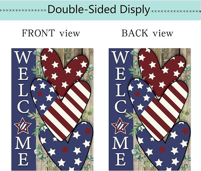 Seasonal Garden Flags Set of 12 Double Sided 12x18 Inch, Small Yard Flags for Outside, Christmas Halloween Easter Valentine's Day Decor, Spring Summer Fall Winter Holiday Garden Decorations