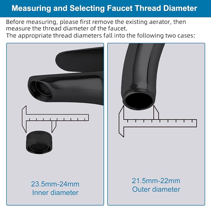 Hibbent Faucet Adapter Kit, Swivel Aerator Adapter to Connect Garden Hose - Multi-Thread Kitchen Sink Faucet to Garden Hose Adapter 3/4 Inch - Matte Black