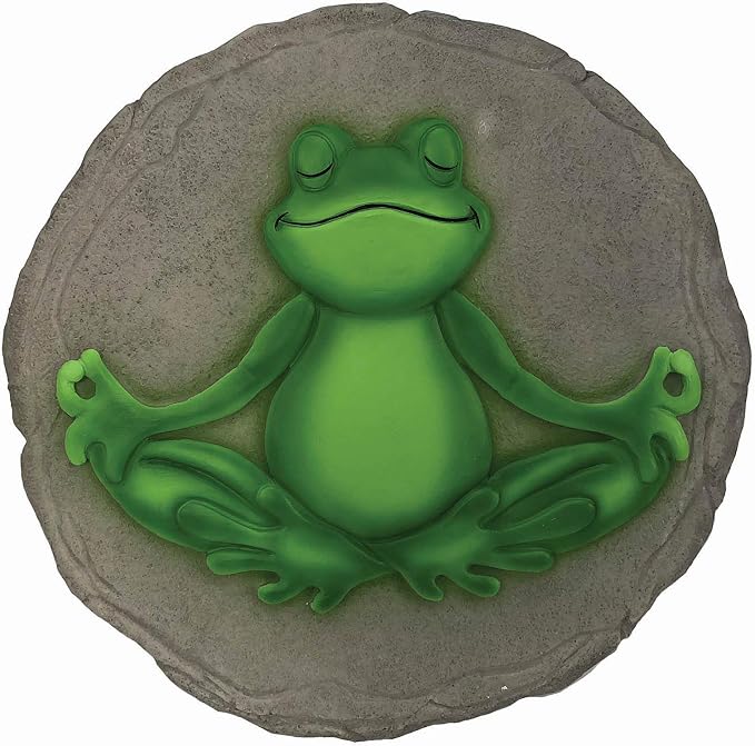 Spoontiques - Garden Décor Yoga Frog Stepping Stone Decorative for