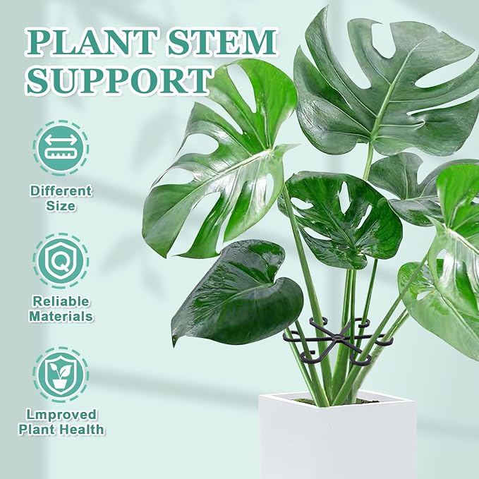 32pcs Plant Stem Support, Plant Support for Indoor Plants, Climbing Houseplant Stem Holders, Reusable Plant Stabilizer, Plant Accessories Indoor