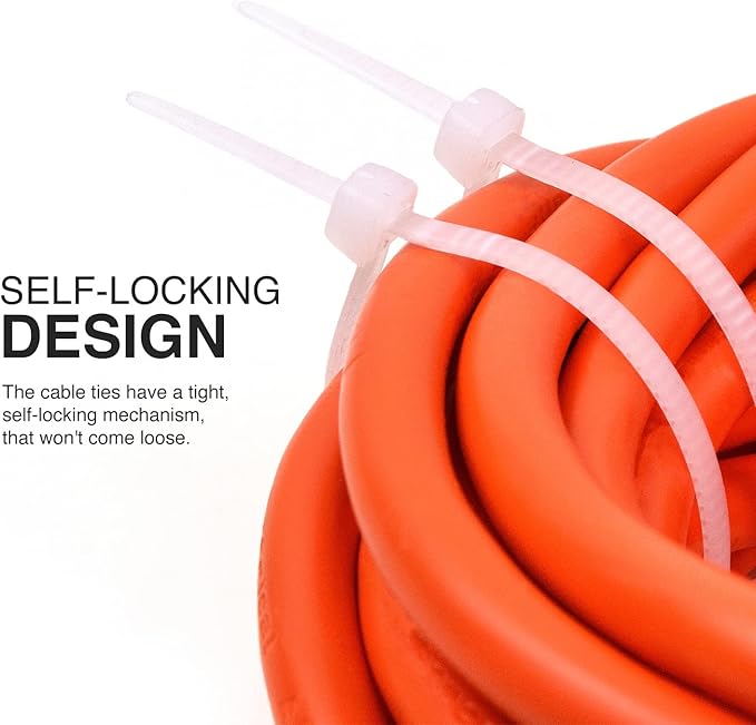 TR Industrial Multi-Purpose Natural Cable Ties, 4 inches, 100 Pack