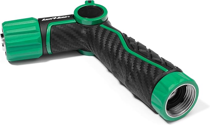 Rain Bird TCNZLADJ Garden Hose Nozzle, Thumb Control, Carbon Fiber Texture, Adjustable Spray Patterns