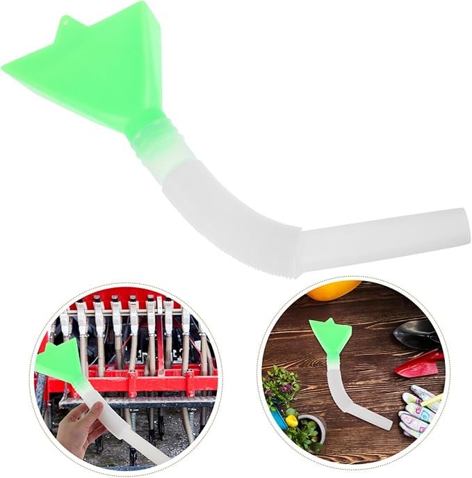 SUPVOX Adjustable Seeder Tube with Funnel - 1.25" (3.2cm) Flexible Replacement Seed Planter Tube for Corn & Wheat Drills, Heavy Duty Plastic Fertilizer Hose for Farm Machinery, 1-Set