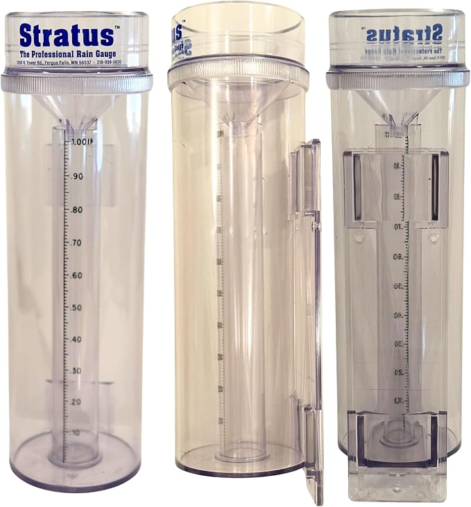 Stratus Precision Rain Gauge – 14" All-Weather Gauge with mounting Bracket, Accurate to 1/100", Durable and Easy to Read for Gardeners, Meteorologists, and Weather Enthusiasts