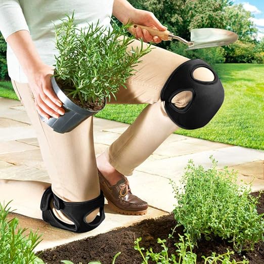 PURFUN Home Garden Knee Pads Ultra Thick Soft Memory Foam Kneeler Knee Protection Cushion Adjustable Knee Braces Kneepads for Gardening Cleaning Kneeling Scrubbing Floors Working