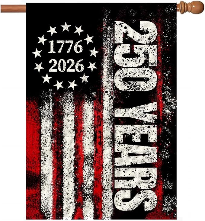 250 Anniversary Usa Garden Flags for Outside,250 Anniversary USA Flag 1776-2026 Semiquincentennial Commemorative Patriotic Yard Sign 4th of July Decorations 250 Year of Freedom Banner Double-Sided Waterproof Garden Flag with Stars Stripes 250 Year Amer...
