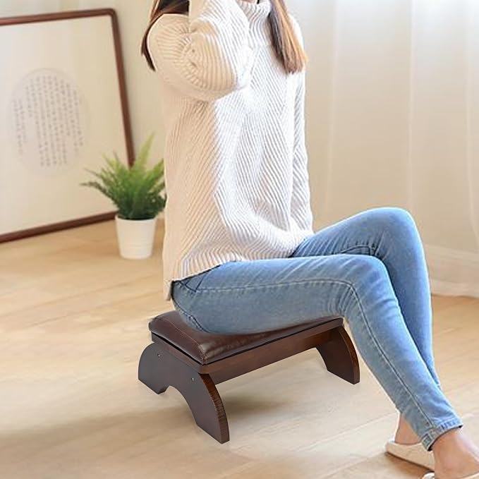 Prayer Kneeler Bench, Wooden Kneelers for Praying, Church Prayer Bench Stool for Kneeling at Home, Padded Prayer Kneeler Bench for Home and Church, Religious Gifts