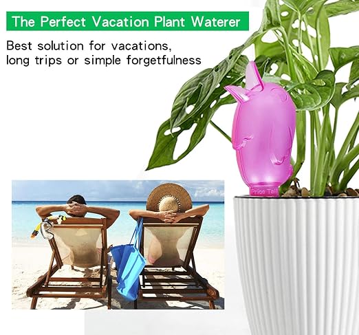 Self Watering Spikes Plant Watering Devices for Plant Growth Self Watering Planter Insert Cute Bird Watering Stakes 4 Packs