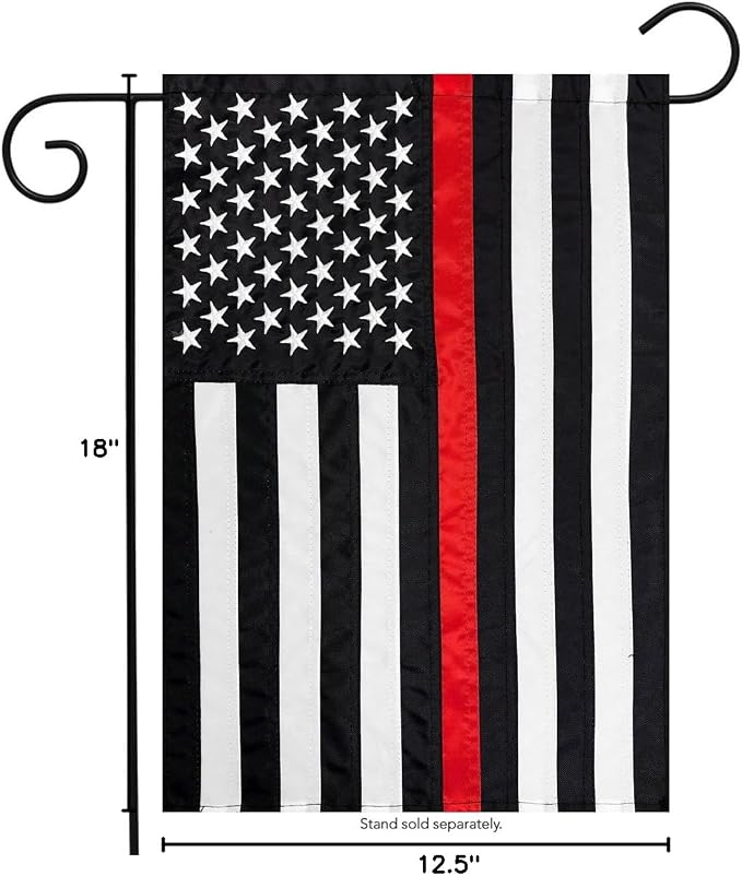 Briarwood Lane Thin Red Line Embroidered Garden Flag