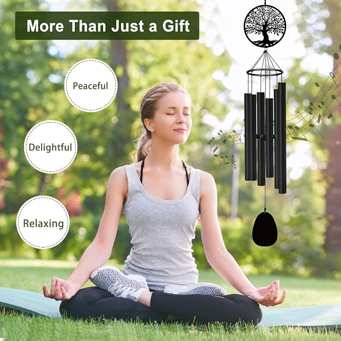 ASTARIN Memorial Wind Chimes for Outside Deep Tone, 36" Windchimes Sympathy Gifts for Loss of Loved one, Bereavement Condolence Remembrance Funeral Chimes for Grieving Friends Loss of Mother Father