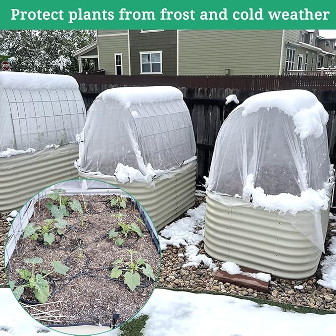 Plant Covers Freeze Protection with Ultra Fine Mesh Reusable Floating Row Cover for Plants Vegetables Flowers Fruits Frost Sun Protection 1.2oz/yd² (8x33ft)