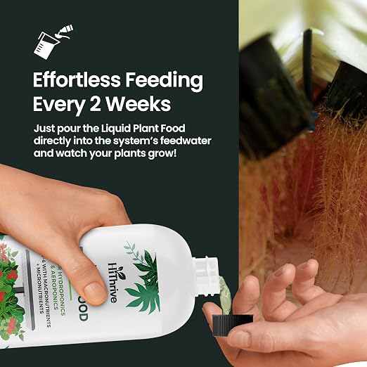 32oz Aeroponics & Hydroponics Liquid Plant Food - Up to 96 Feedings - Rich in Hydroponic Nutrients, Ideal Hydroponic Plant Food & Liquid Fertilizer for Indoor and Outdoor Hydroponics Growing Systems