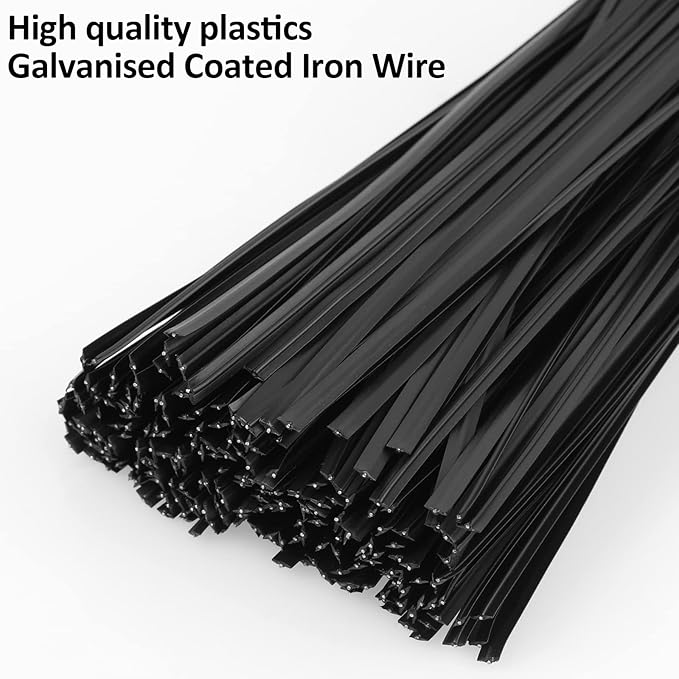 Oligei 600 Pcs Plastic 5" Twist Ties for Bags, Wire Ties Reusable Twist Bread Ties for Household and Office Use