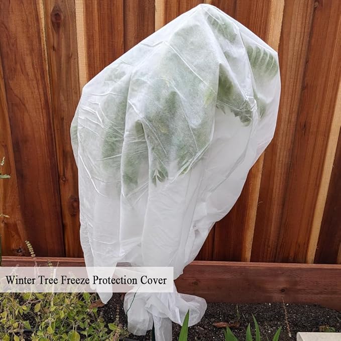 Frost Cloth Plant Freeze Protection, 7x100 Ft Floating Row Cover Fabric for Garden Beds, 0.9oz/yd² Frost Blanket for Outdoor Plants, Plant Covers for Winter Protection