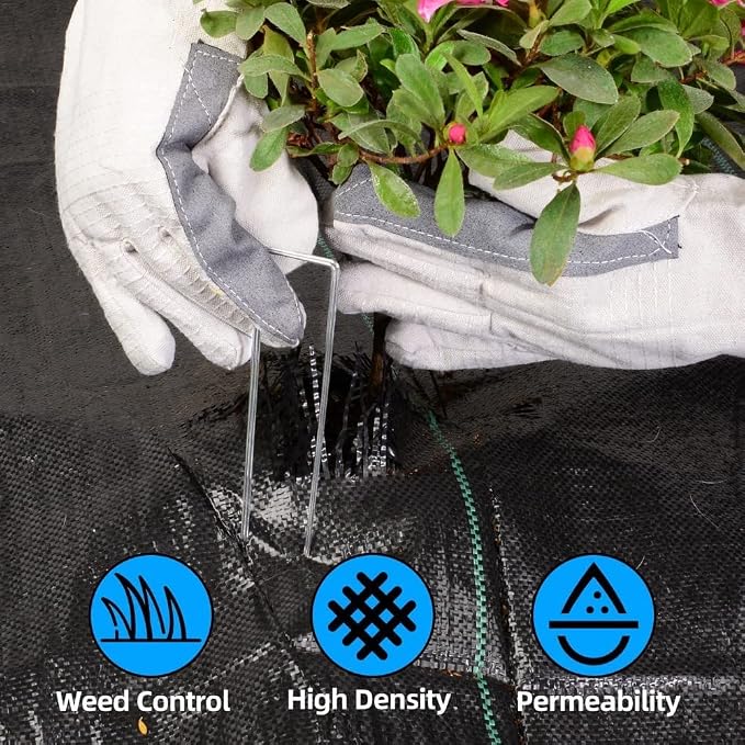 LAVEVE 3FT x 100FT Weed Barrier Landscape Fabric, 3.2oz Premium Heavy Duty Garden Cloth, Ground Cover for Gardening, Farming