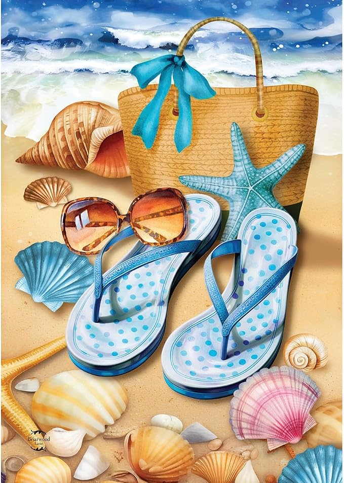 Briarwood Lane Welcome To the Beach Flip Flop Garden Flag