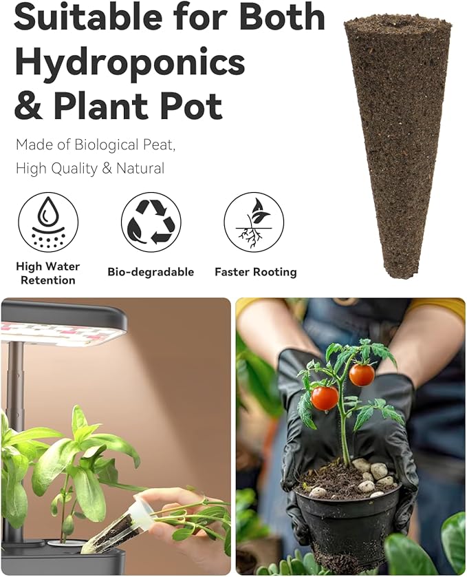 Mixed Cherry Tomato Seed Pod Kit Compatible with AeroGarden, Ahopegarden,URUQ, LETPOT Hydroponic Growing System, 8 Complete Pods with Red, Golden, Black, Purple & Strawberry Fruit Tomato Seeds