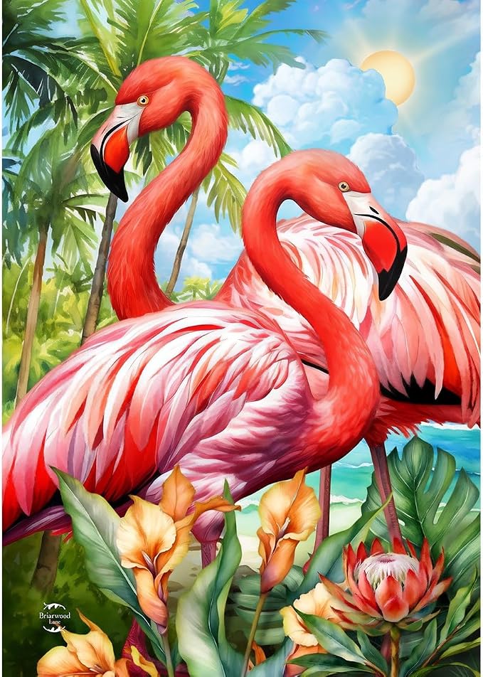 Briarwood Lane Flamingo Pair Garden Flag
