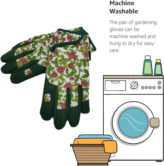 Gardening Gloves,Women Yard Work Garden Glove,Gifts | Thorn Proof,Puncture Resistant,Touchscreen,Gift,Leather,Spandex